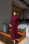Aslı Elbise Bordo  BORDO