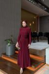Aslı Elbise Bordo  BORDO