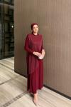 Atiye Elbise Bordo Bordo