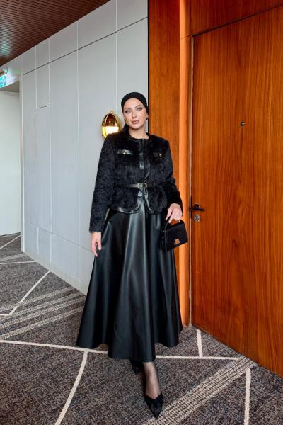 Aybüke Etekli Takım Sİyah Siyah