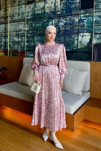 Ayça Elbise Pembe Pembe