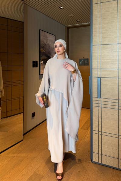 Ayende Elbise Takım Vizon  Koyu Vizon