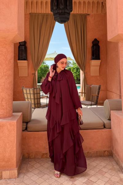 Ayfer Elbise Bordo  BORDO