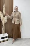 Ayla Etekli Takım Kahverengi Kahverengi