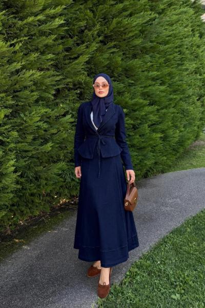 Aylin Etekli Takım Lacivert  Lacivert