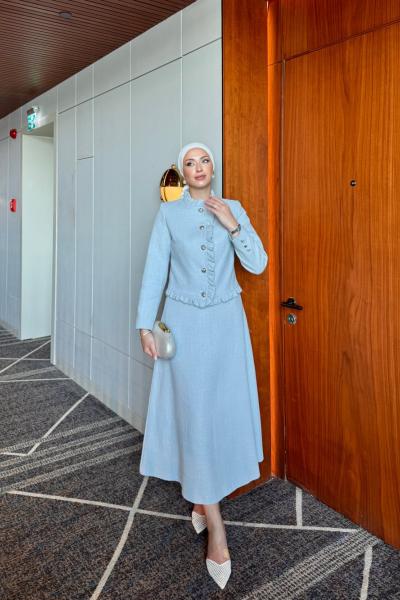 Ayşe Etekli Takım Bebe Mavisi Bebe Mavisi