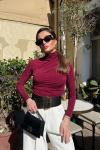 Ayşenur Bluz Bordo  Bordo