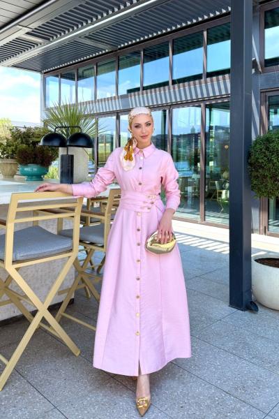 Ayşıl Elbise Pembe Pembe