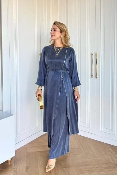 Ayşin Pantolonlu Takım Lacivert Lacivert