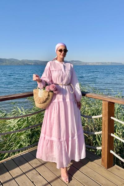 Bade Elbise Pembe Pembe