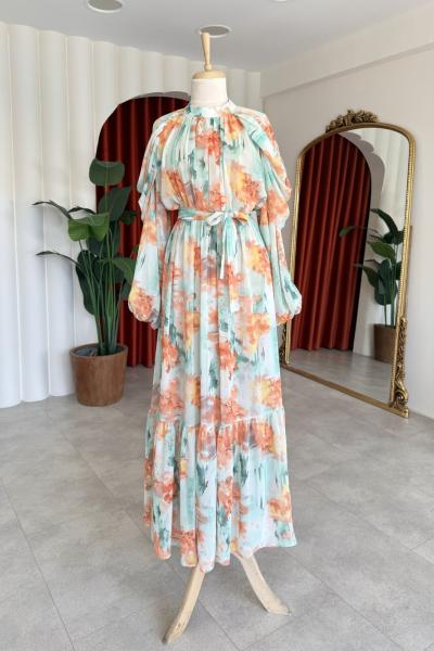 Bahar Elbise Turuncu Turuncu