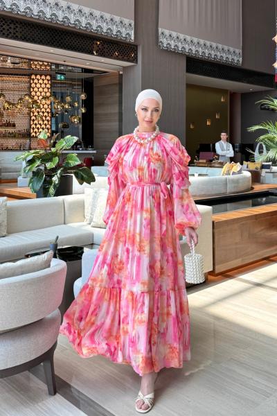 Bahar Elbise Pembe Pembe