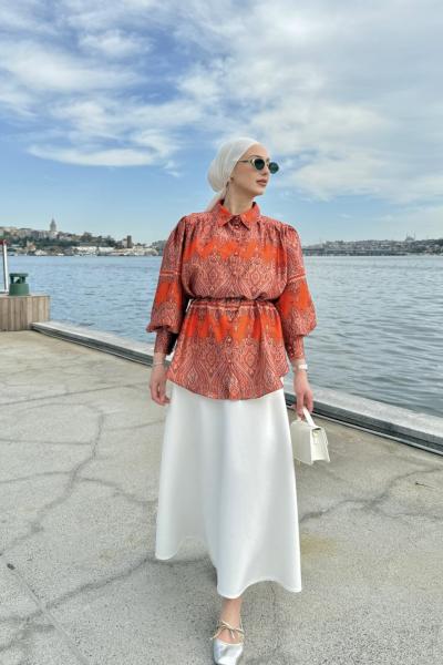 Bedriye Gömlek Turuncu Turuncu