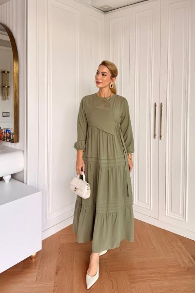 Begüm Elbise Haki Haki