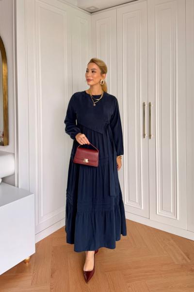 Begüm Elbise Lacivert Lacivert