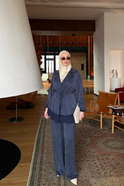 Belinay Pantolon Takım Lacivert Lacivert