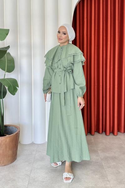 Belma Etekli Takım Çağla yeşili Çağla Yeşili