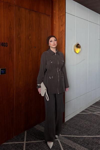 Benan Pantolon Takım Acı Kahve Acı Kahve