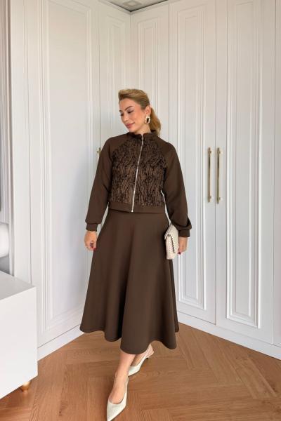 Bengü Etekli Takım Acı Kahve Acı Kahve