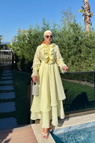 Bensu Elbise Sarı Sarı