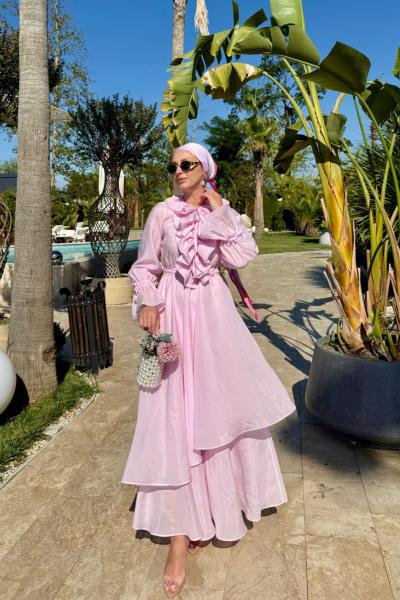 Bensu Elbise Pembe Pembe