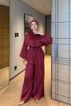 Bensu Pantolonlu Takım Bordo BORDO