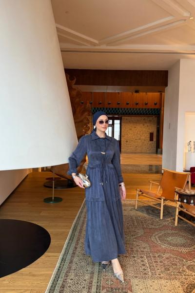 Berrak Elbise Lacivert Lacivert