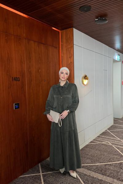 Berrak Elbise Haki Haki