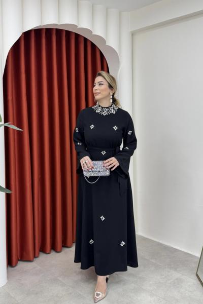 Beyza Elbise Siyah  Siyah