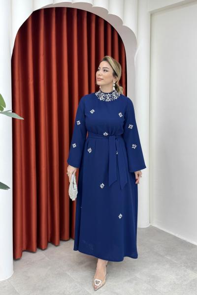 Beyza Elbise Lacivert Lacivert