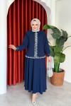 Bilge Etekli Takım Lacivert Lacivert