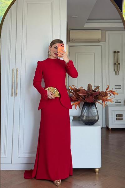 Birce Abiye Kırmızı  Kırmızı