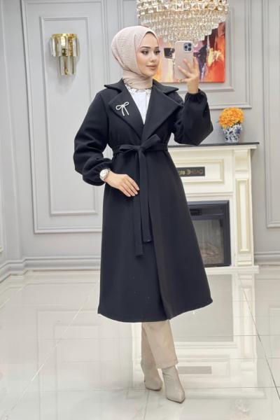 Dolunay Elbise Siyah Siyah