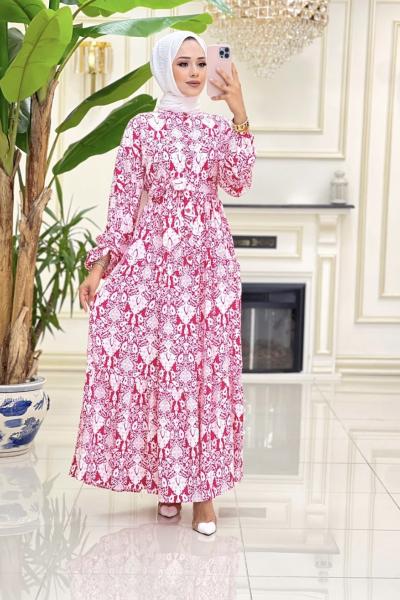Btk Aktuna Elbise 5986 Fuşya Fuşya