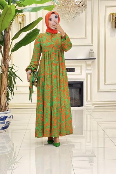 Btk Aktuna Elbise 5986 Turuncu Turuncu