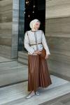 BTK AYLA ETEKLİ TAKIM 7203 TABA Taba