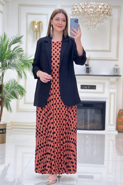 Btk Fulya Elbise Takım  5021 Kiremit Kiremit