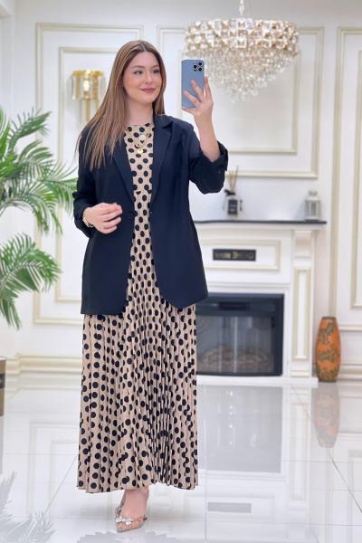 Btk Fulya Elbise Takım  5021 Vizon Vizon