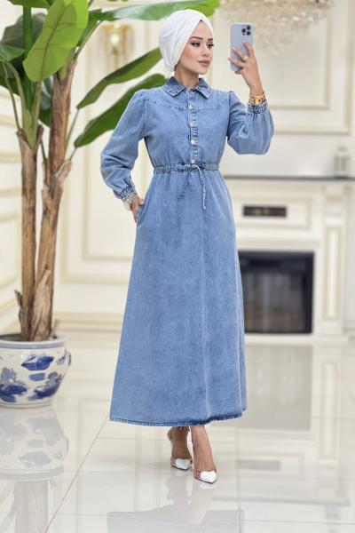 Btk Göksu Elbise 6104 Açık mavi Açık Mavi
