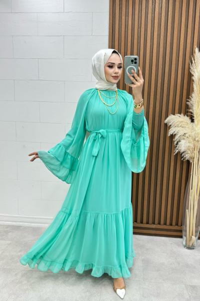 Gonca Elbise Su Yeşili Su Yeşili