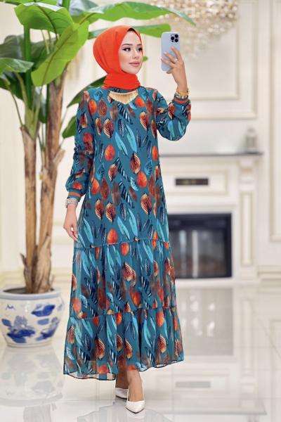 Btk güney elbise 6114   Petrol mavisi Petrol Mavisi