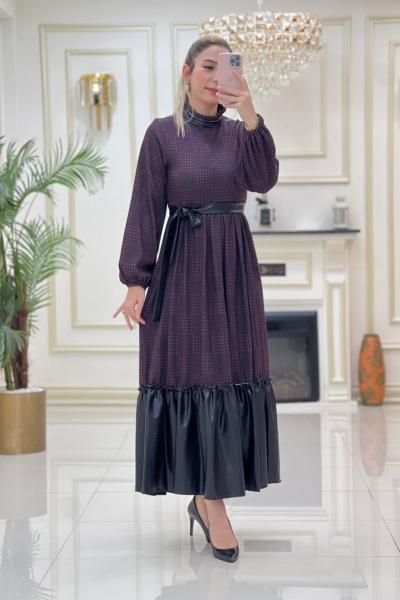 Btk Hayal Elbise 5103 Bordo Bordo