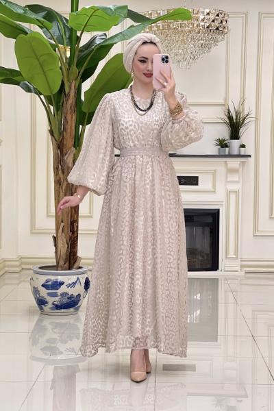 İkbal Elbise Bej  Bej