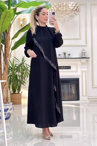 Btk Işılay Elbise 5914 Siyah Siyah