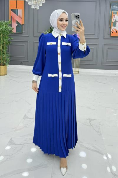 BTK KUBİLAY ELBİSE 6539 SAKS MAVİSİ Saks Mavisi