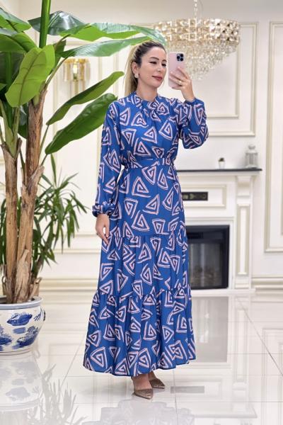 Btk Livanur Elbise 5977 Mavi Mavi