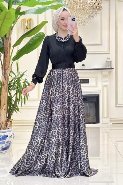 Btk Manolya Elbise 5951 Siyah Siyah