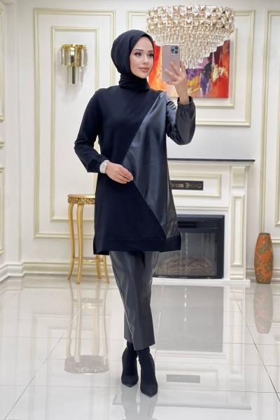 BTK NAZLI DERİ TAKIM SİYAH Siyah