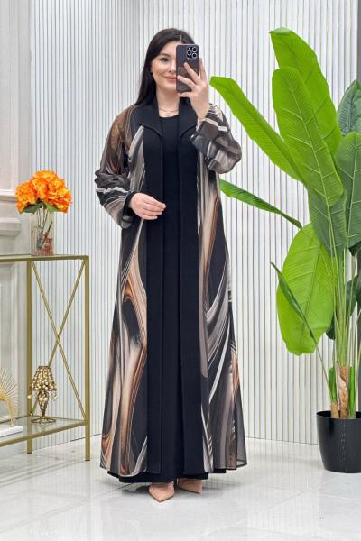 Asiye Etekli Takım Siyah Siyah