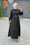 Fahriye Elbise Siyah Siyah